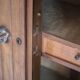 Art Deco wooden wardrobe with mirror