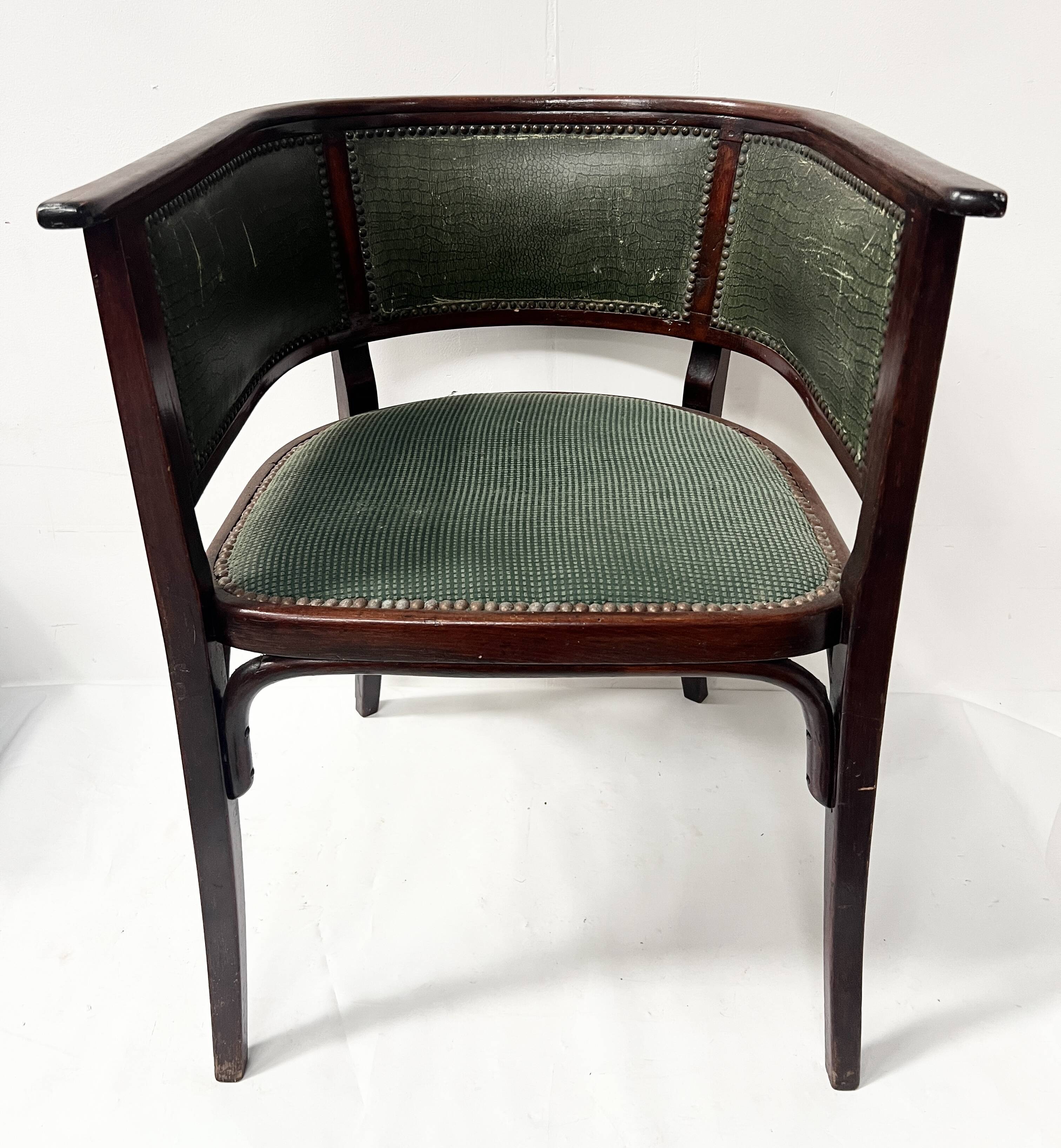 Art deco armchair in courbet wood "maison thonet" 20th century