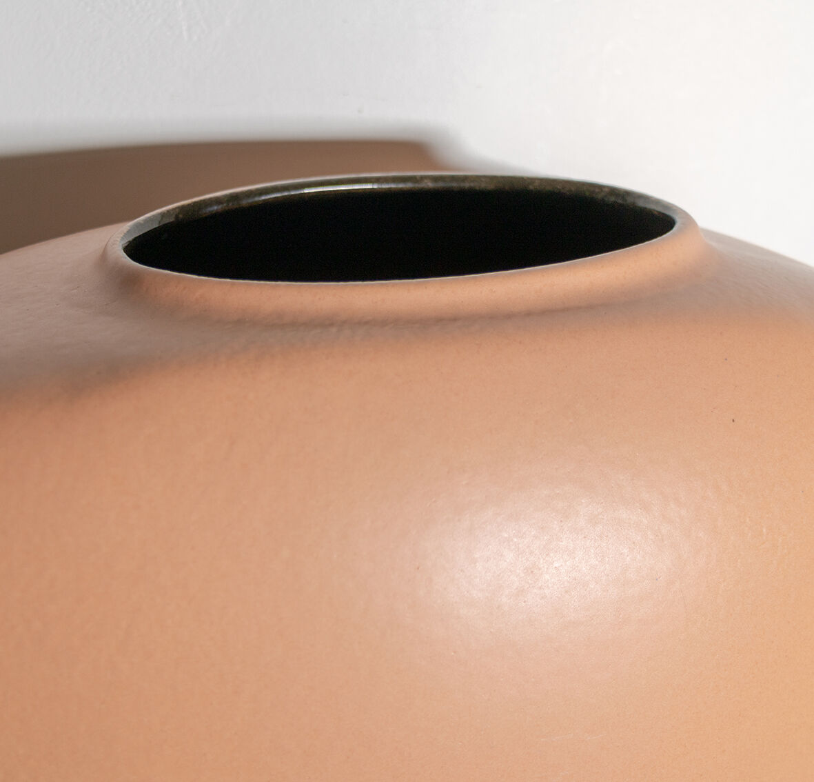 Oval ceramic vase