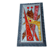 1960s wall decor in lava stone