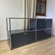 USM Haller sideboard in Anthracite Grey and Graphite Black