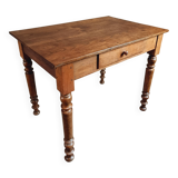 Vintage French Table | 1950s | Oak & Beech | With Drawer