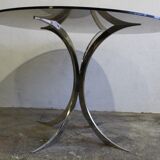 Table Boris Tabacoff, edition Christofle, glass