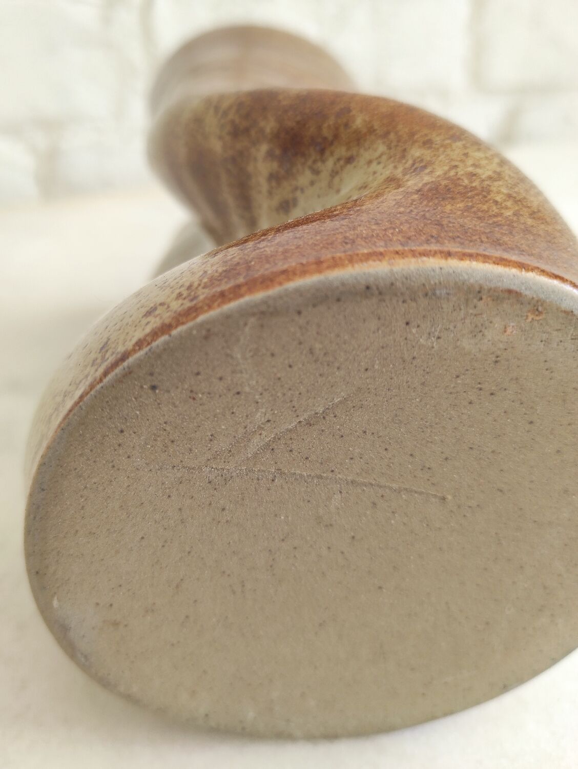 Sculptural Vase in Pyrite Stone - Organic Design 1970