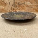 Ancien Vide Poche Assiette En Marbre Fossilisé Vintage