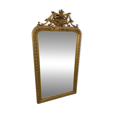 Large Rococo-style wall mirror, around 1850.