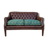Padded leather sofa