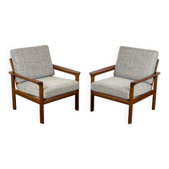 Lounge Chairs in Teak by Sven Ellekaer for Komfort, 1960s, Set of 2