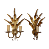 Pair of sheaves of golden wheat