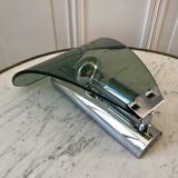 Wall lamp in chrome and smoked glass 70s