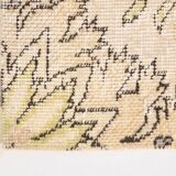 7x10 Turkish Oriental Pattern Light Yellow & Brown Vintage Rug, 215x320Cm