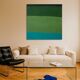 Abstract on canvas 100x100x4cm "Green Softness"
