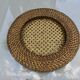 Ensemble de 6 plateaux en rotin et cannage, 1970
