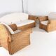 Woven rattan lounge set