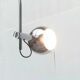 Chrome metal arc floor lamp Space Age mid-century by Cosack, 1960s