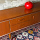 Scandinavian low sideboard in teak, 1960.