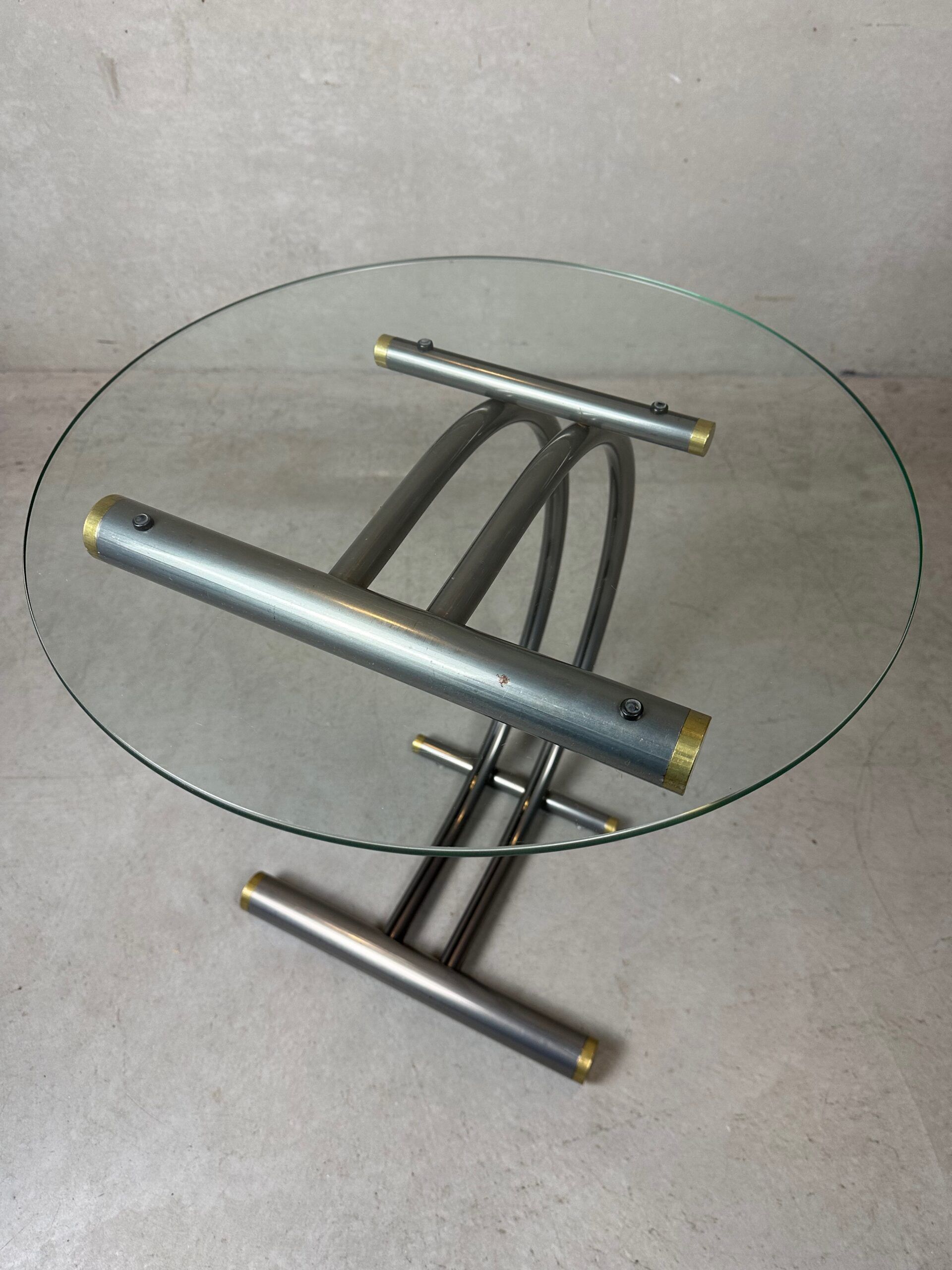 Vintage design chrome side table