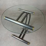 Table d'appoint en chrome au design vintage