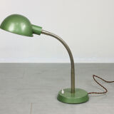 Vintage green gooseneck table lamp
