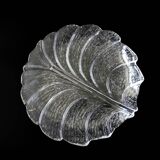 Vintage large glass plate "eden" designed by lars hellsten 1974 for orrefors