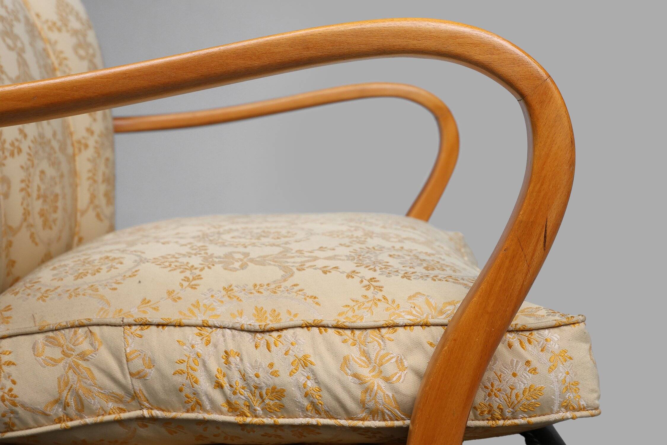 Art Deco Side Chair in Beech, France ca. 1940