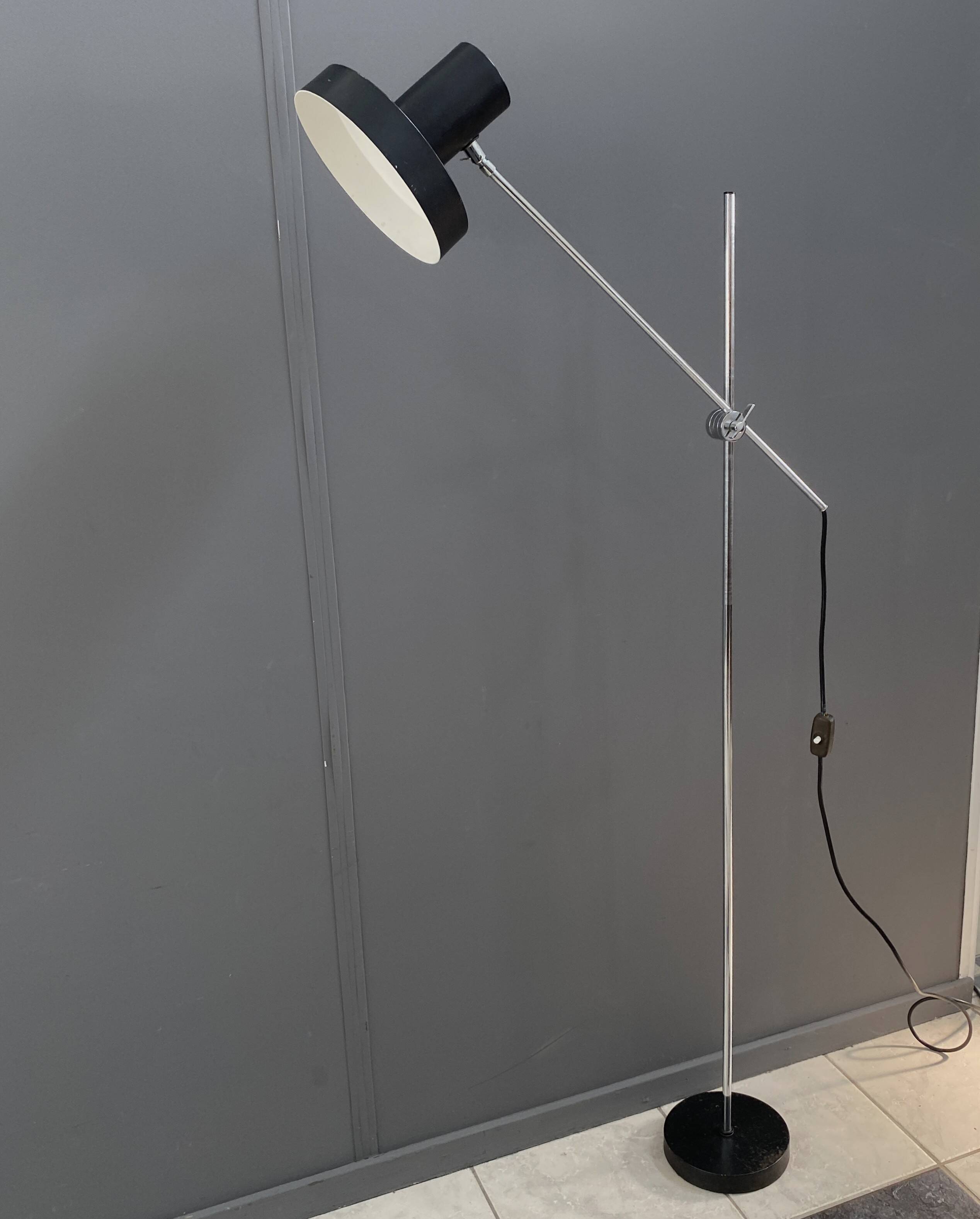 Metal floorlamp by J. Hoogervorst for Anvia Netherlands