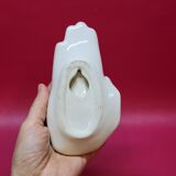 Vide poche en porcelaine blanche en forme de main vintage