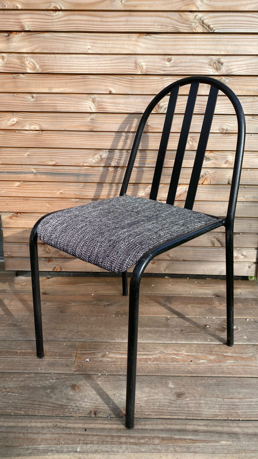 Black metal chair Mallet Stevens