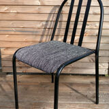 Black metal chair Mallet Stevens