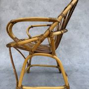 Fauteuil en rotin des années 60 France
