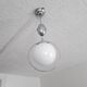 Suspension ''bistrot'' Monte et Baisse - Globe opaline blanche - 1940