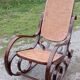 Rocking chair bois et canage