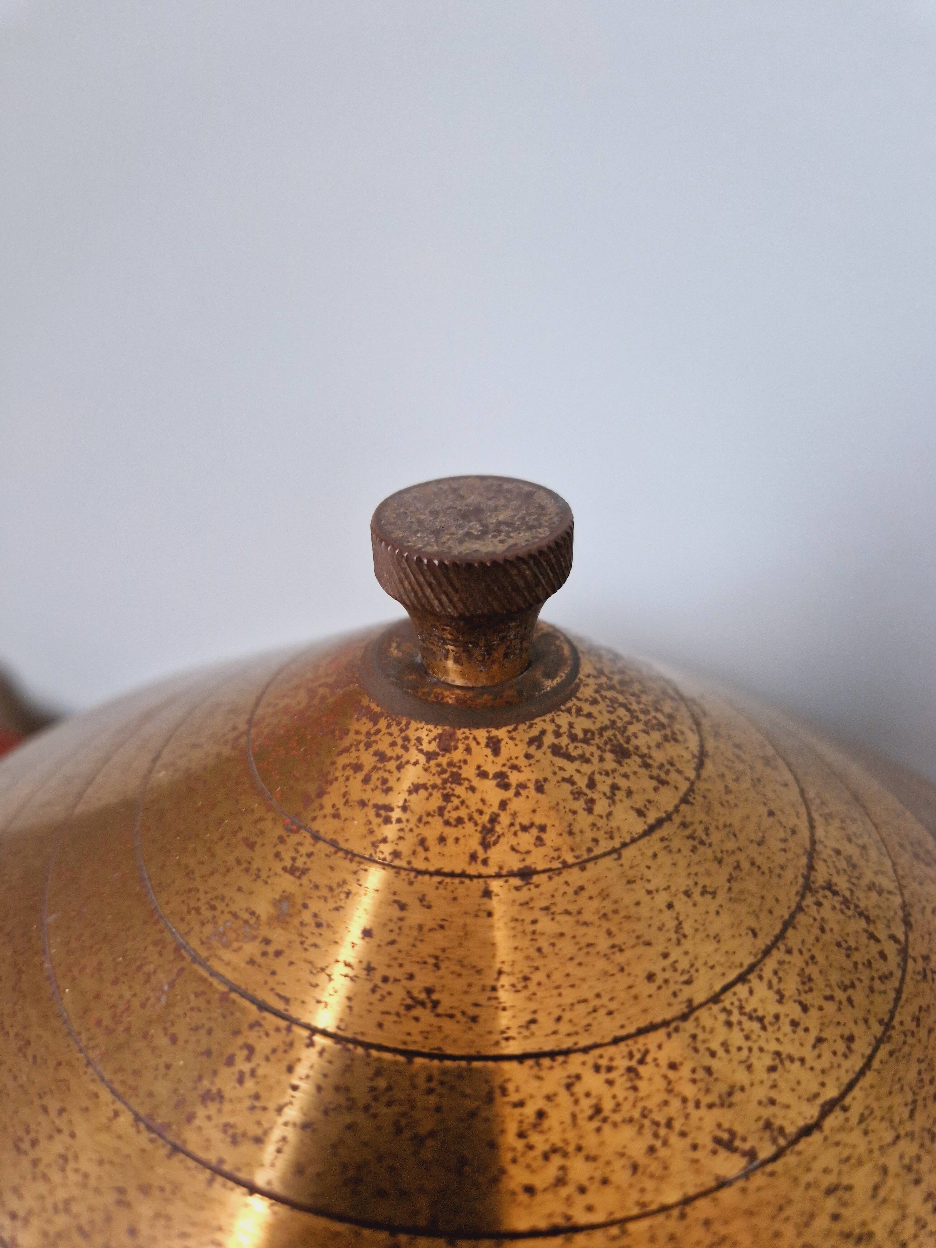 Lampe Art Déco en laiton, années 1920-30