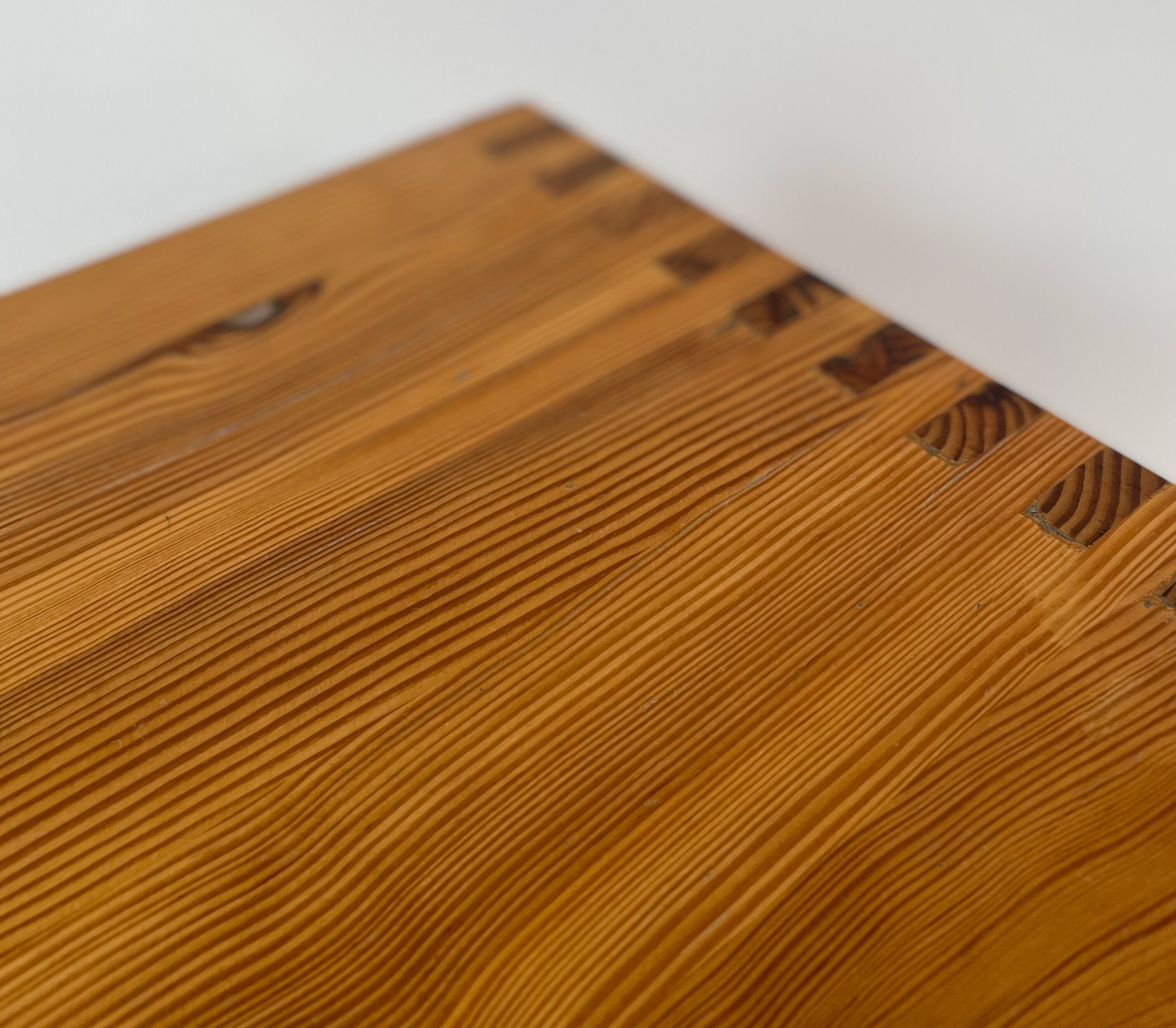 Vintage side table Ate van Apeldoorn, Pine wood 1970s