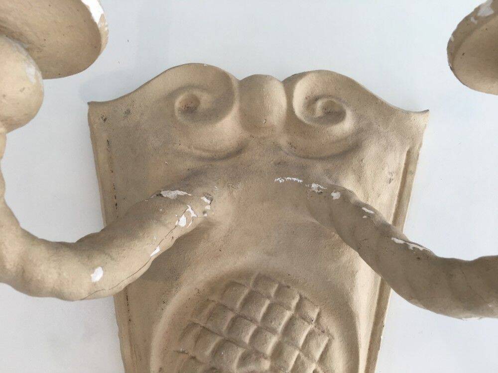 Pair of plaster wall lights