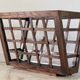 Vintage woven oak magazine rack