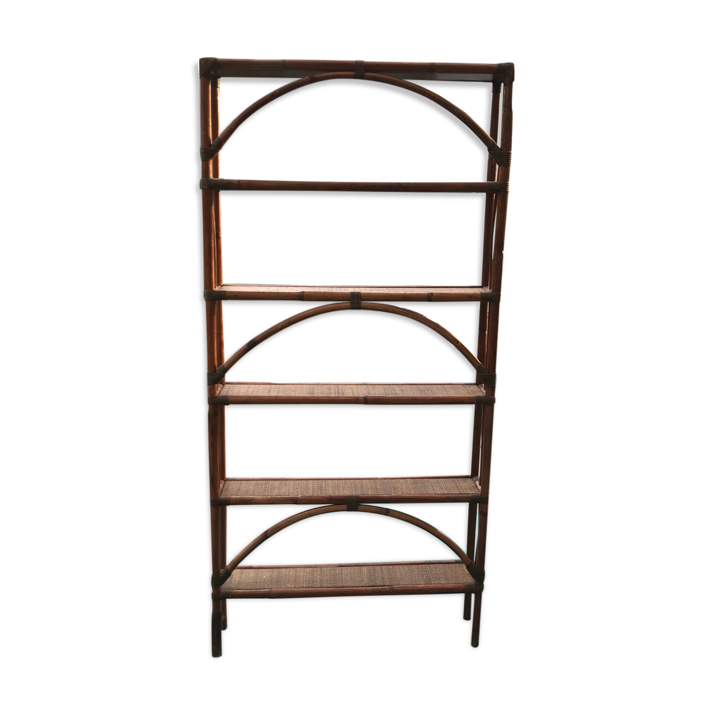 Rattan shelf