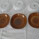 6 Hollow e-enamel enamel porcelain plates from Sologne France