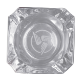 Vintage ashtray engraved glass