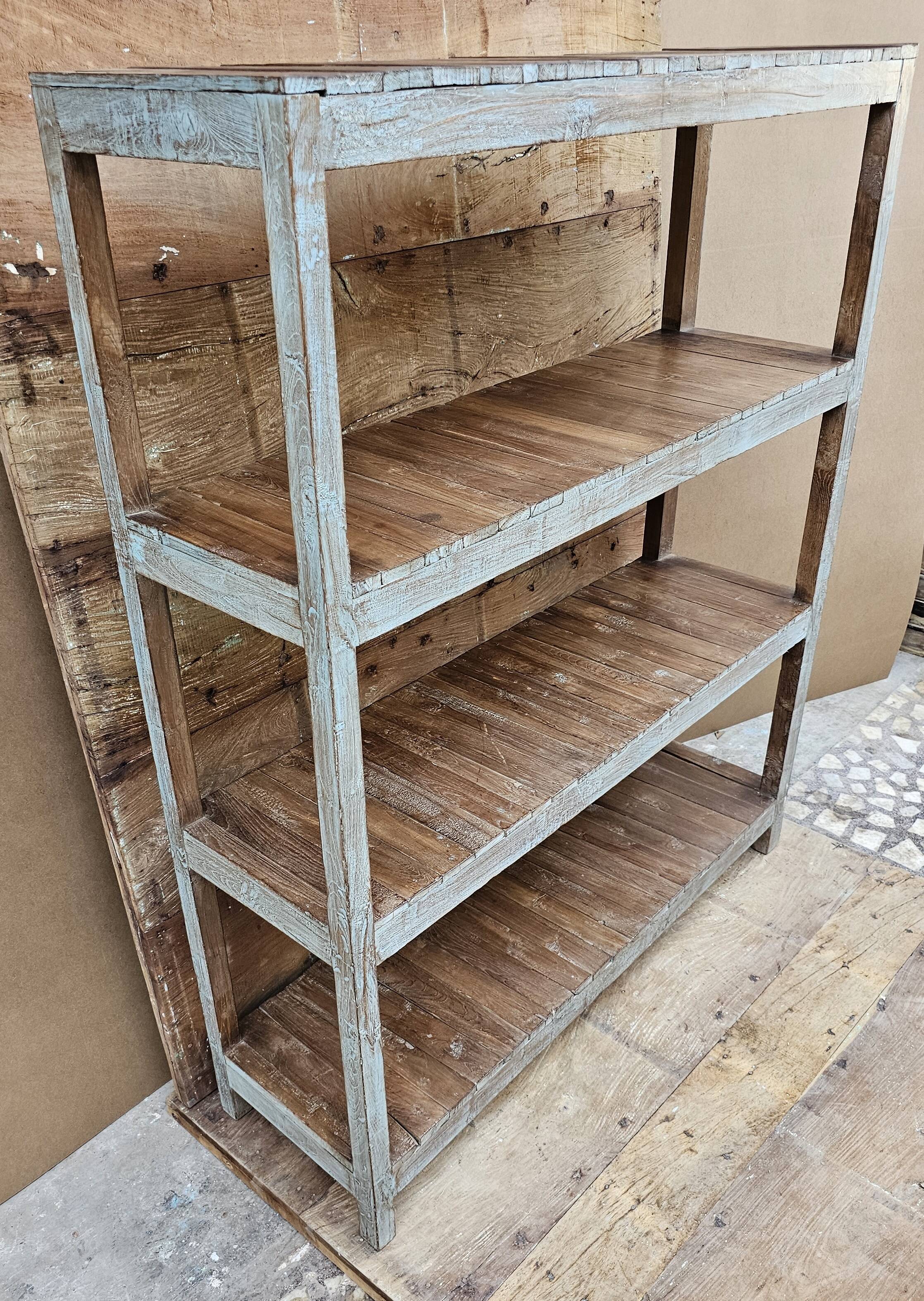 Old rack - workshop shelf in Burmese teak
