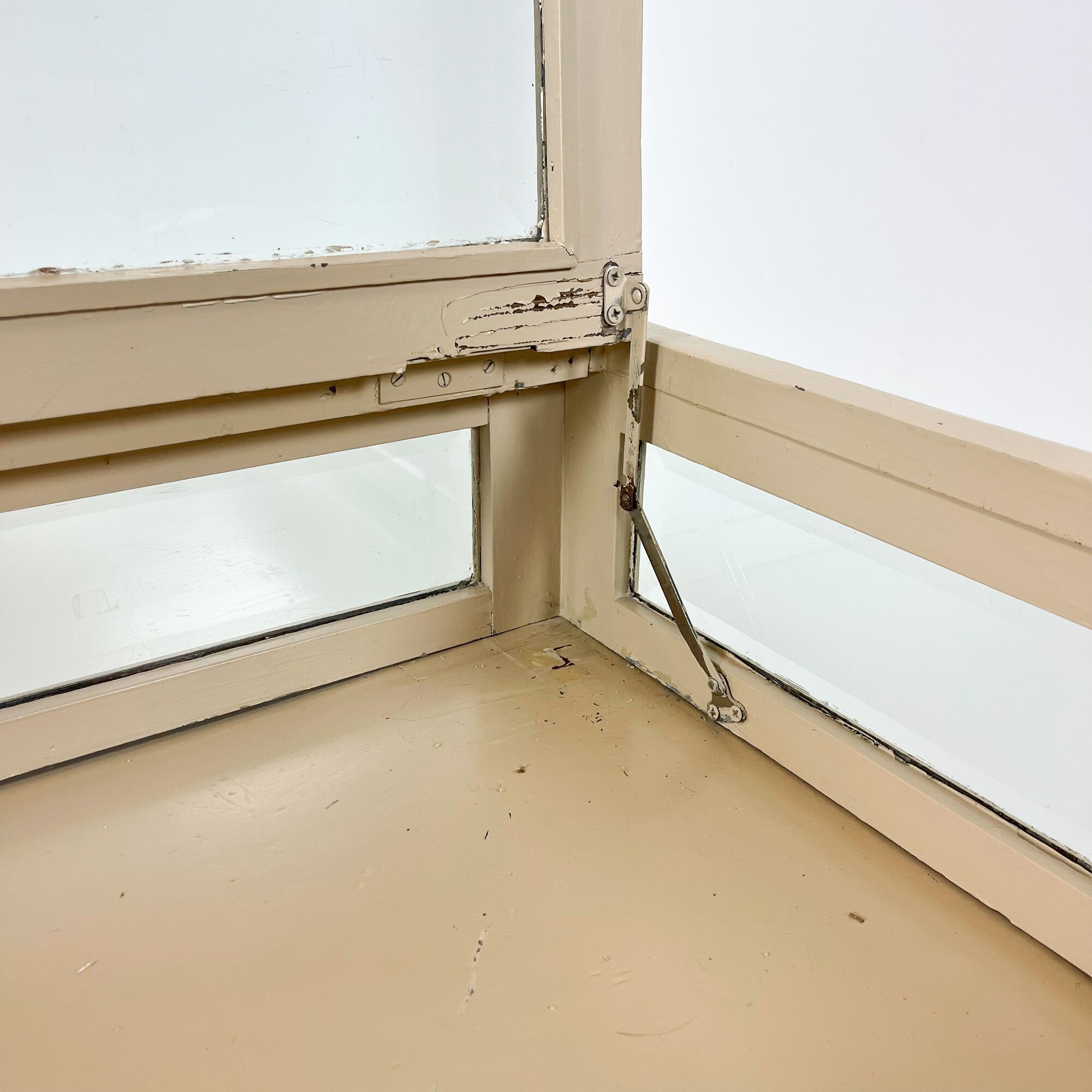 Vintage painted jewellery counter with top display