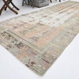 4x11 Long Wide Soft Beige Vintage Runner Rug, 116x334Cm FREE SHIPPING