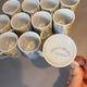 Set of 12 vintage porcelain cups – floral design
