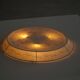 Large Swedish wall/ceiling light from the mid-century in linen and lace, Sweden, 1950s.