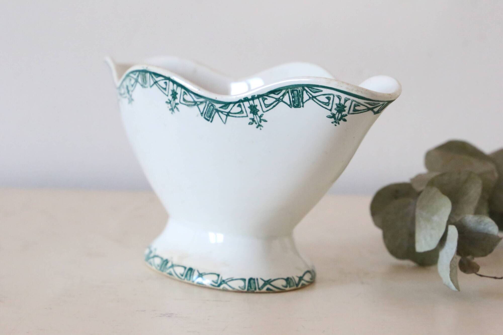 Gravy boat Terre de Fer from the French manufacture Saint Amand, vintage