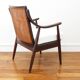 Fauteuil vintage en cannage - Restauré - Assise neuve