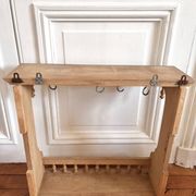 Wooden wall-mounted dresser shelf