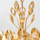 Hollywood Regency style brass and crystal chandelier by Palwa