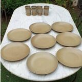 8 large stoneware plates