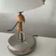 Pair of vintage lamps in wood and chrome metal